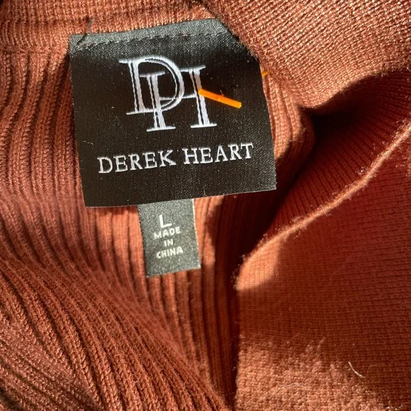 Derek Heart Brown Long Sleeve Cut-Out Dress - Picture 3 of 3